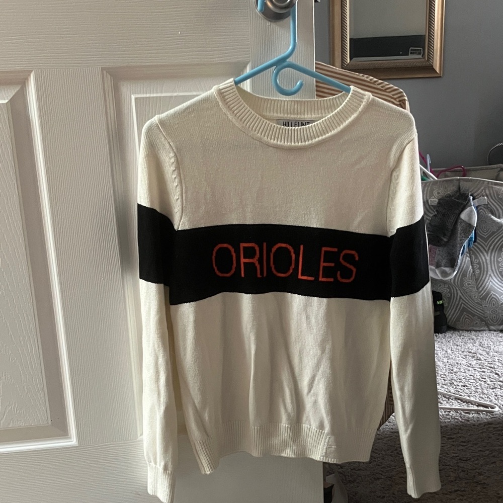 Orioles Cream and Black Sweater